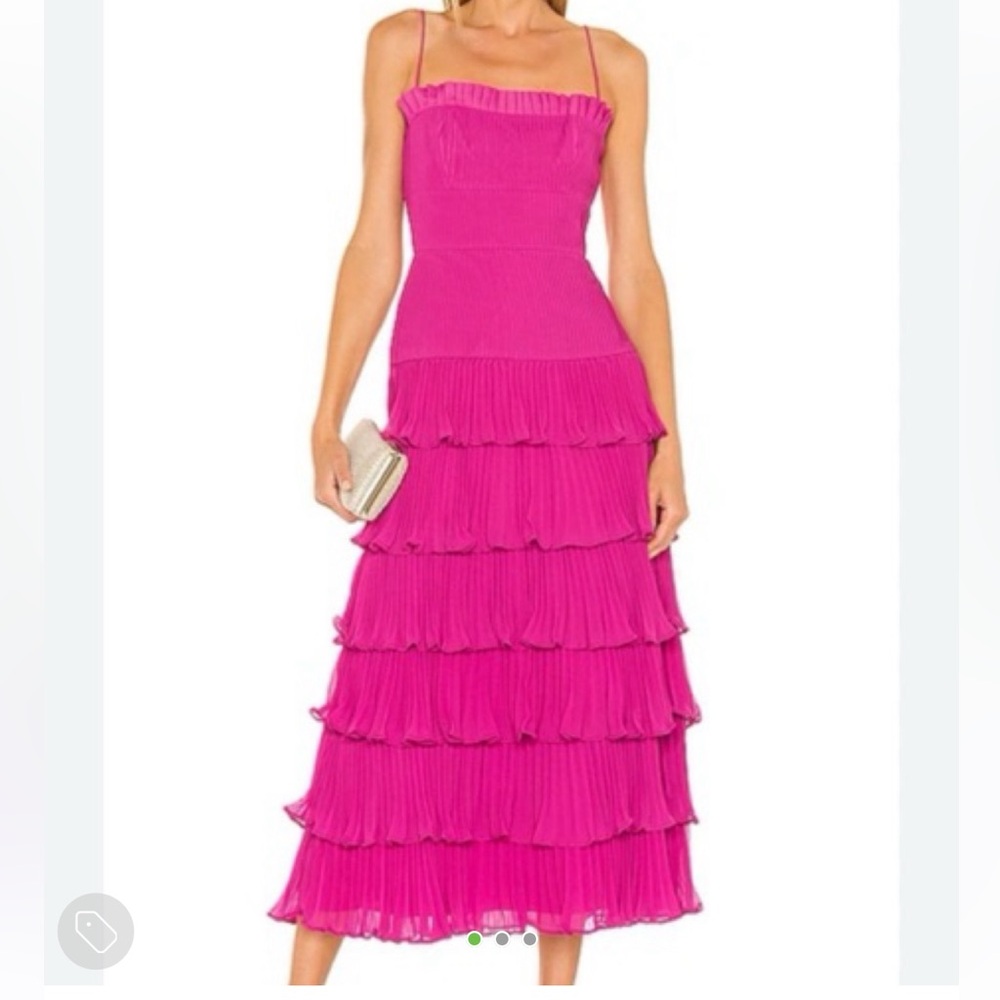AMUR Pink Tiered Dress